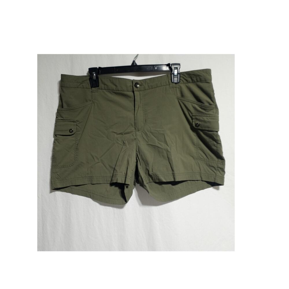 Eddie Bauer Woman's Gorpcore Cabin Core Outdoors Cargo Shorts Green Size 18